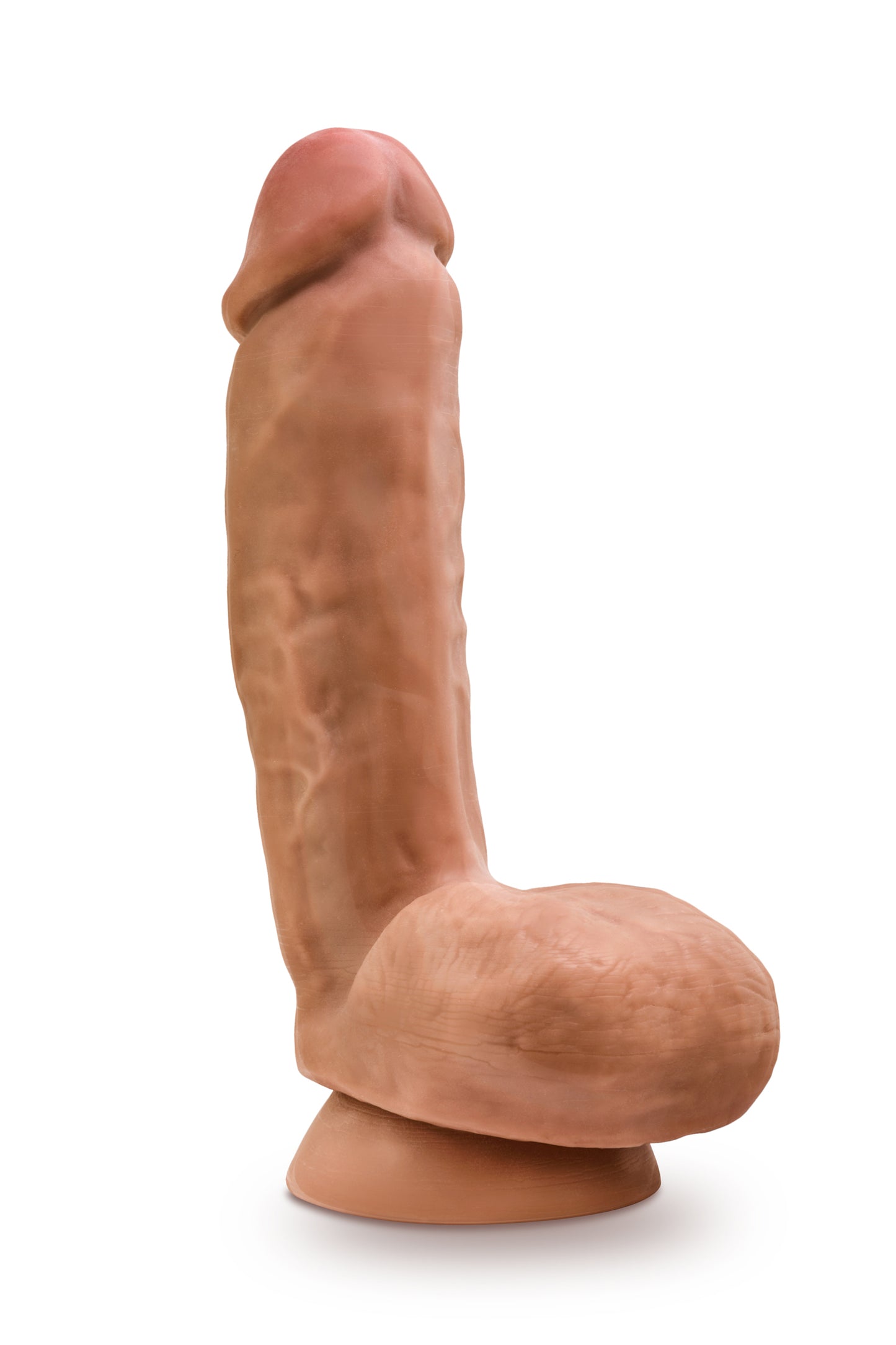 Dr. Skin Glide - 8.5 Inch Self Lubricating Dildo  Lubricating Dildo With Balls - Mocha BL-52587