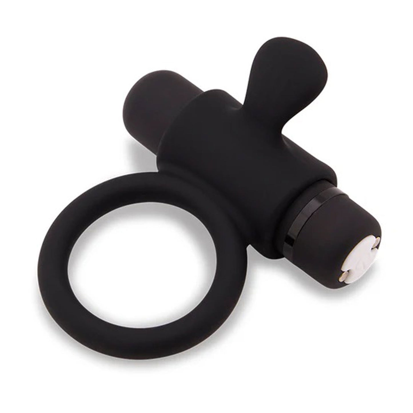 Nu Sensuelle Silicone Bullet Ring - Black BT-M39BK